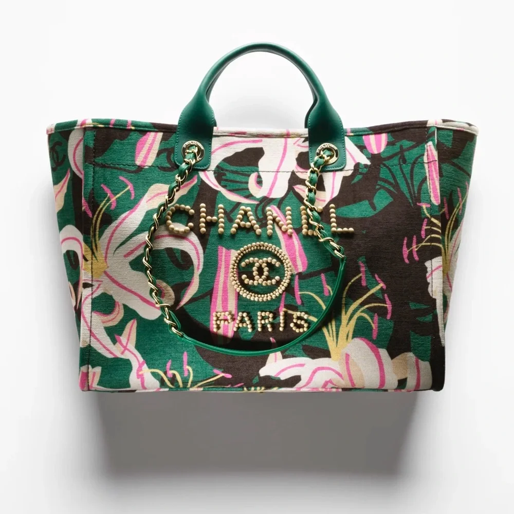 CHANEL SMALL SHOPPING BAG fall-winter 2023/24 pre-collection Green & Multicolor - Picture 5 of 5